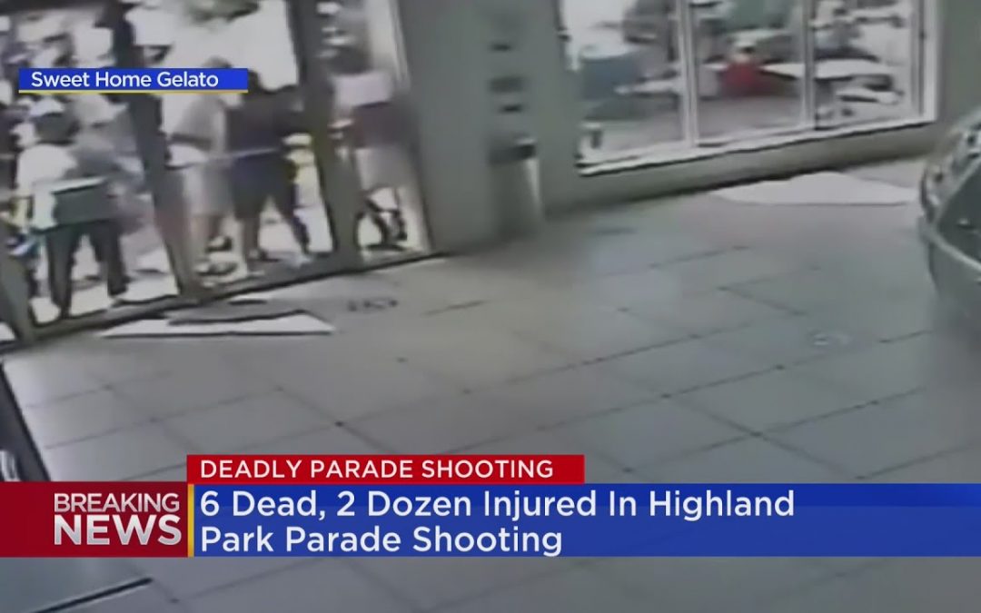 Let Us Pray: Surveillance video shows crowd fleeing deadly mass shooting at Highland Park parade