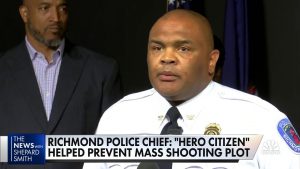 Richmond police chief: "Hero citizen" helped prevent mass shooting plot